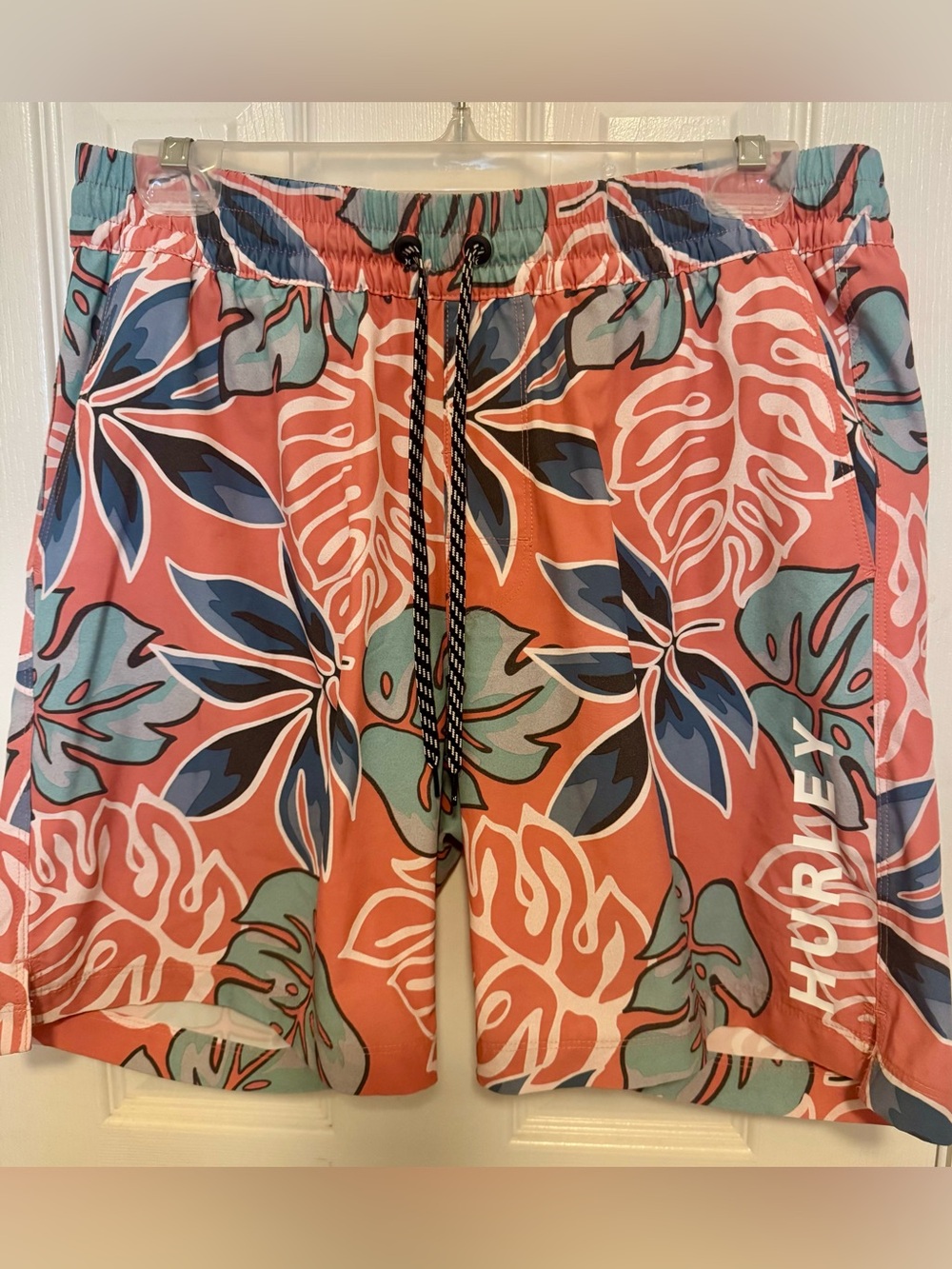 Hurley Coral Floral Drawstring Men’s Swim Trunks